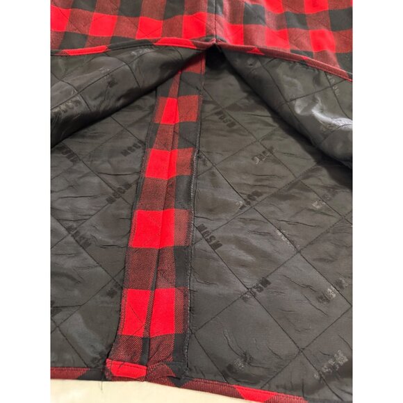 MSGM Quilted Plaid Checkered Midi Skirt Front Slit Side Pockets Italy S Read NST - Picture 6 of 12